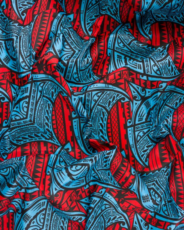 Polynesian fabric ITOITO Blue - Tissushop